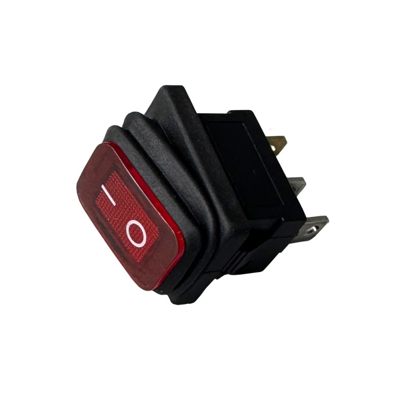 Splash Proof Square Rocker Switch with Red Light